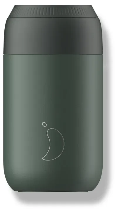 Cană termică Chilly's Bottles - verde pădure 340 ml, colecția Series 2