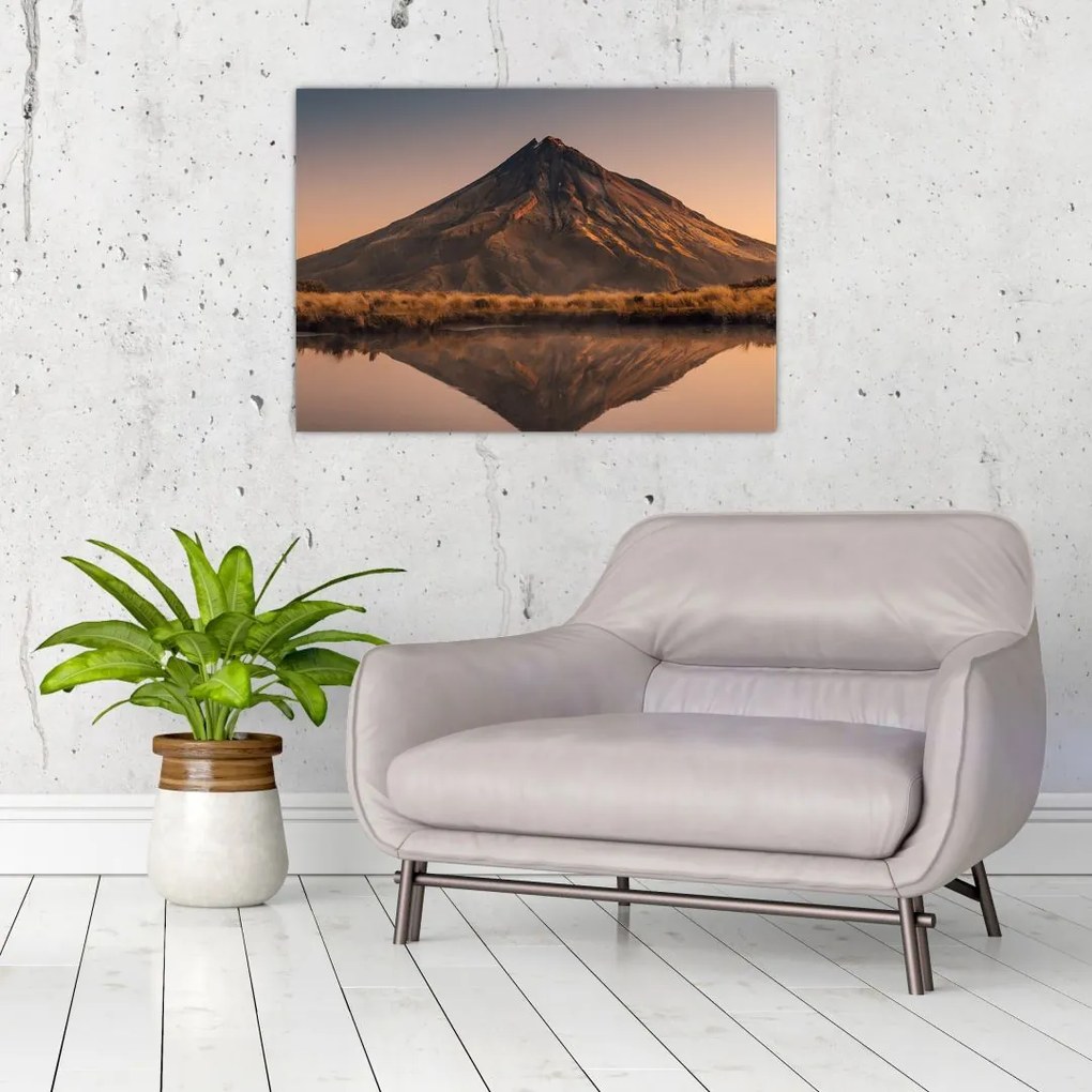 Tablou oglindirea muntelui Taranaki, Noua Zeelanda (70x50 cm)