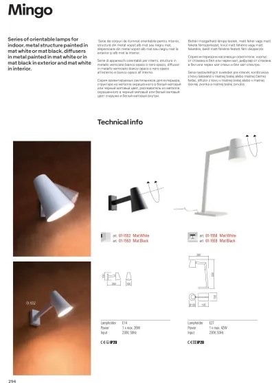 Redo 01-1556 - Lampă de podea MINGO, 1xE27/42W/230V, albă