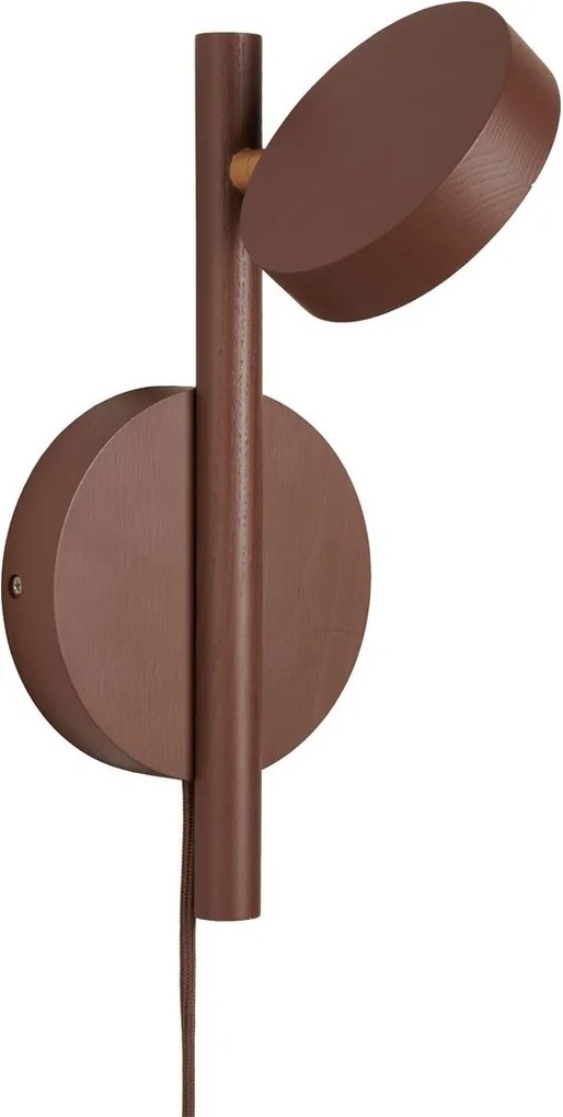 Aplica de perete LED din lemn de frasin maro Okinawa