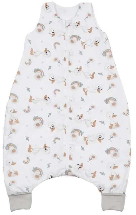 Sac de dormit cu picioare de vara pentru copii 18-36 luni Kidizi Ducky 0.5 tog, mansete transformabile in soseta