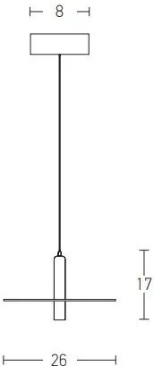 Pendul LED decorativ design modern Kurt negru