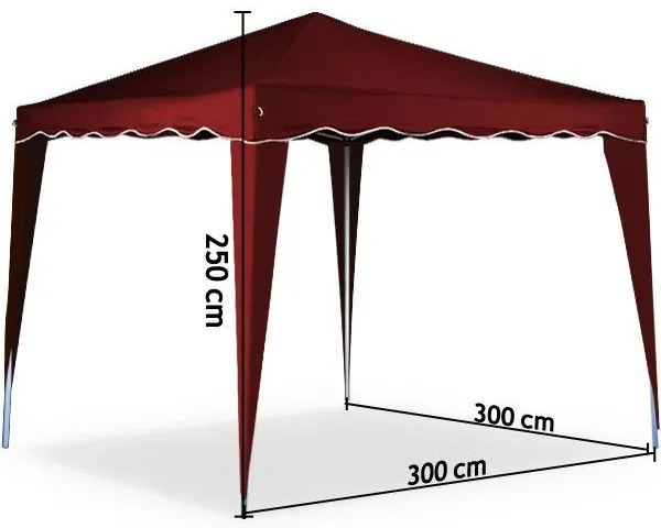 Deuba Cort de gradina Capri 3x3 burgundy