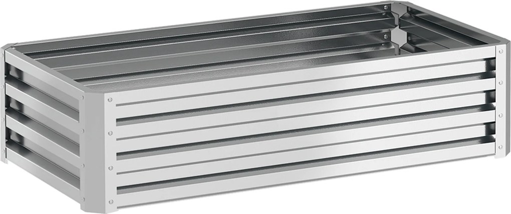 Outsunny 4' x 2' x 1' Pat de Gradina Galvanizat Inaltat, Cutie de Plantare din Metal Pat Inaltat pentru Legume, Flori, Plante si Plante Aromatice, Verde | Aosom Romania