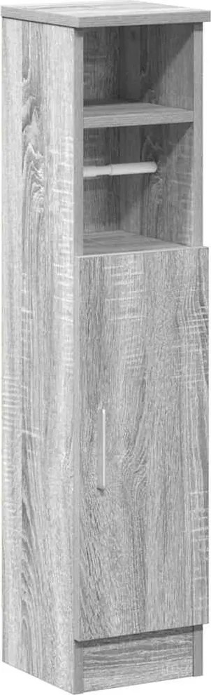 vidaXL Dulap de baie cu suport role, sonoma gri, 20,5x22x90 cm