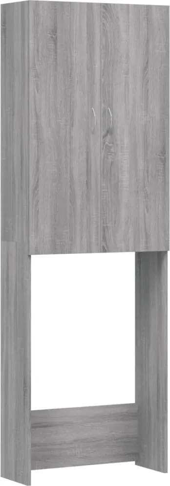 vidaXL Dulap mașină de spălat, gri sonoma, 64x25,5x190 cm