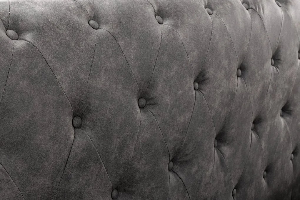 Pat dublu tapitat Kensington 160x200cm, gri inchis A-6540605 VC