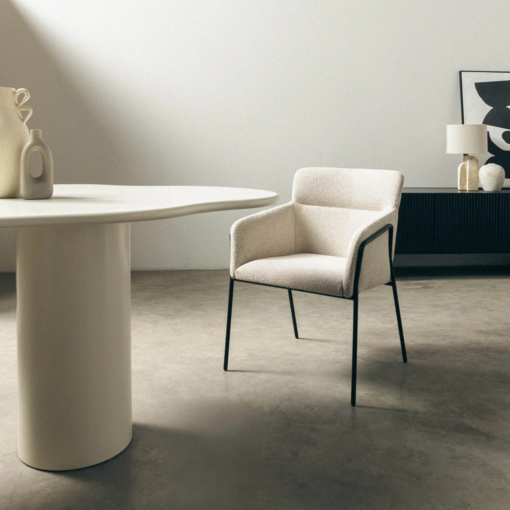 Fotoliu design crem HELSINKI