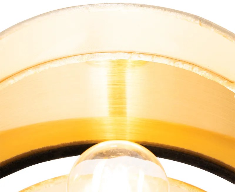 Lampă de masă modernă neagră cu auriu - Elif