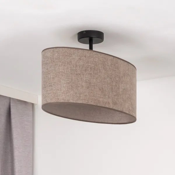 Lustră aplicată Duolla OVAL 1xE27/15W/230V maro