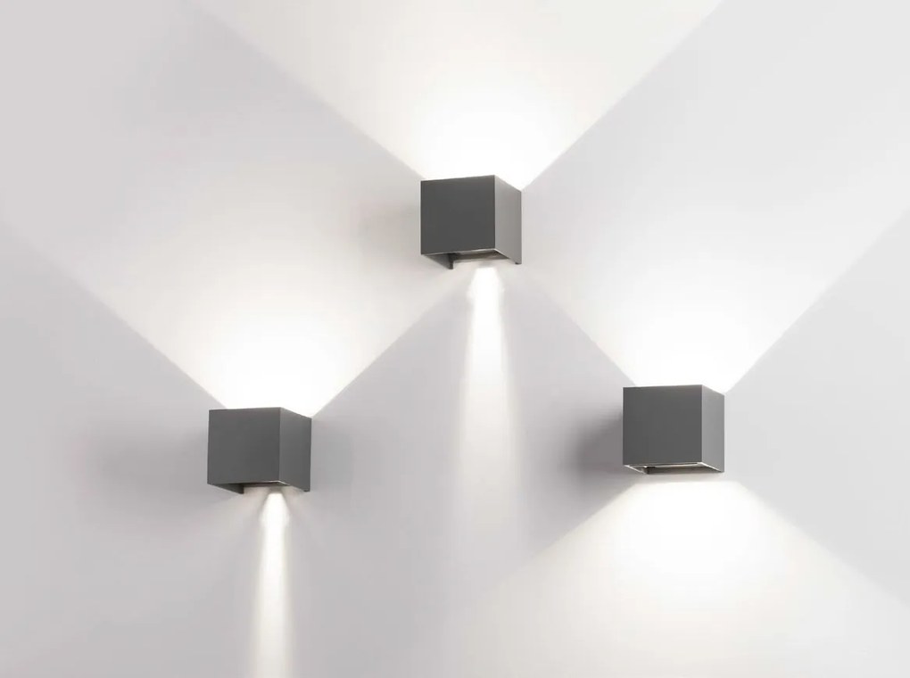 Aplica LED ambientala de exterior IP54 COMO gri NVL-847407