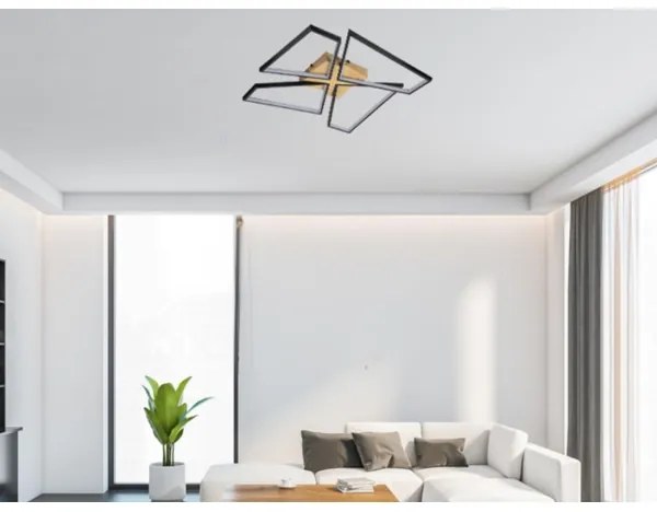 Plafonieră LED dimabilă LED/115W/230V 3000-6500K maro/negru + telecomandă