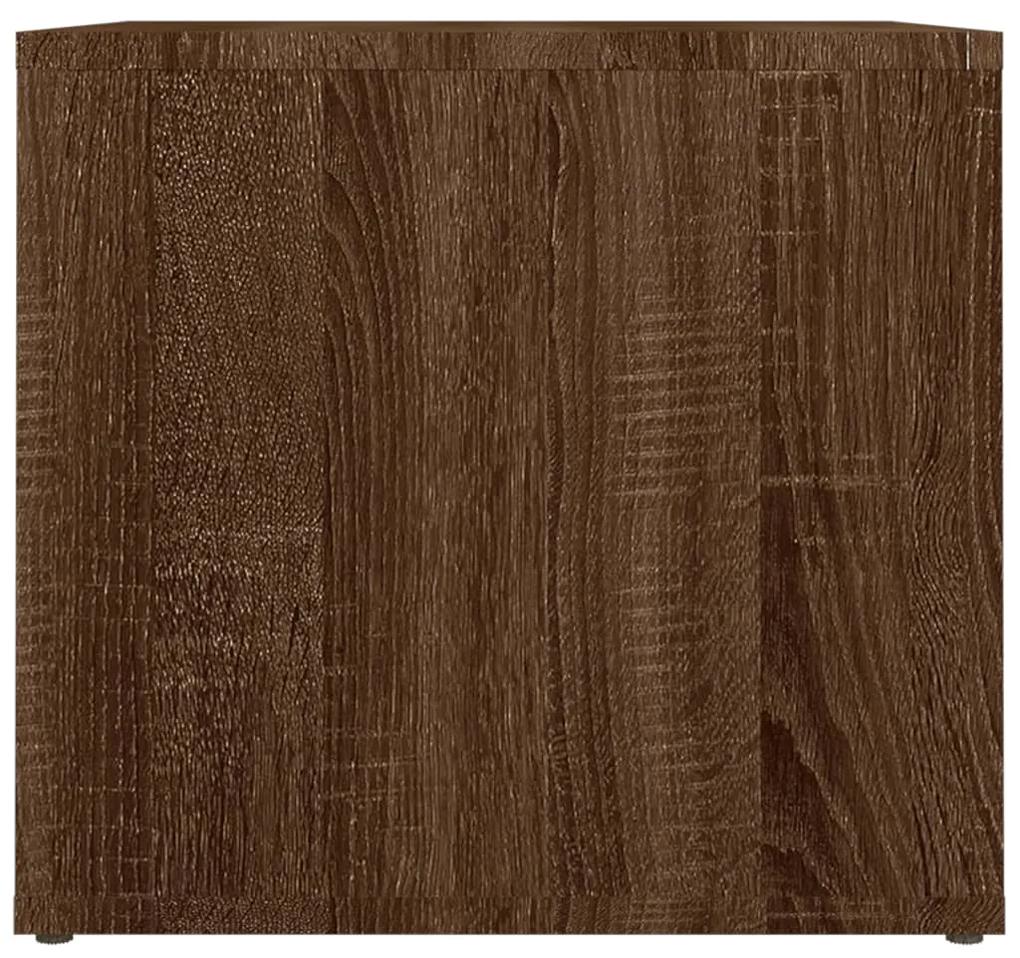 Noptiera, stejar maro, 41x40x36 cm, lemn compozit 1, Stejar brun