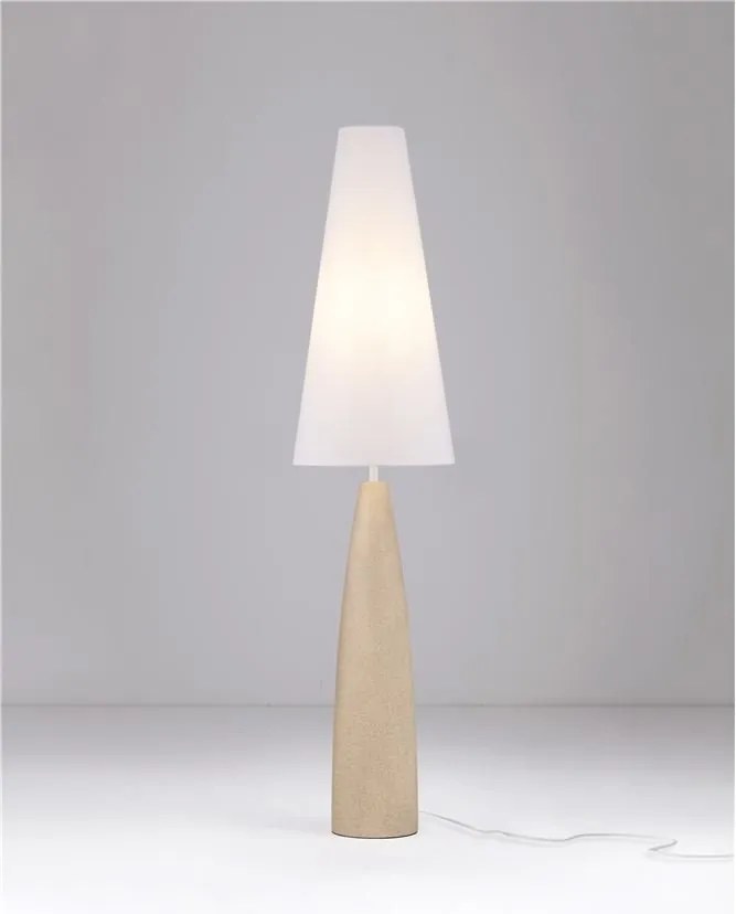 Lampadar decorativ, Ghips, Crem, Tesatura, Alb, Mizu