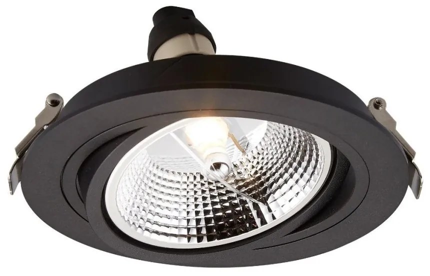 Spot incastrabil tavan fals CHUCK 111 SL ROUND negru