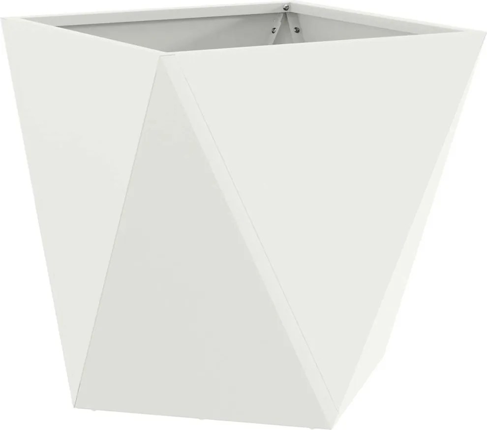 vidaXL Jardinieră Alb 40 x 40 x 40 cm Oțel