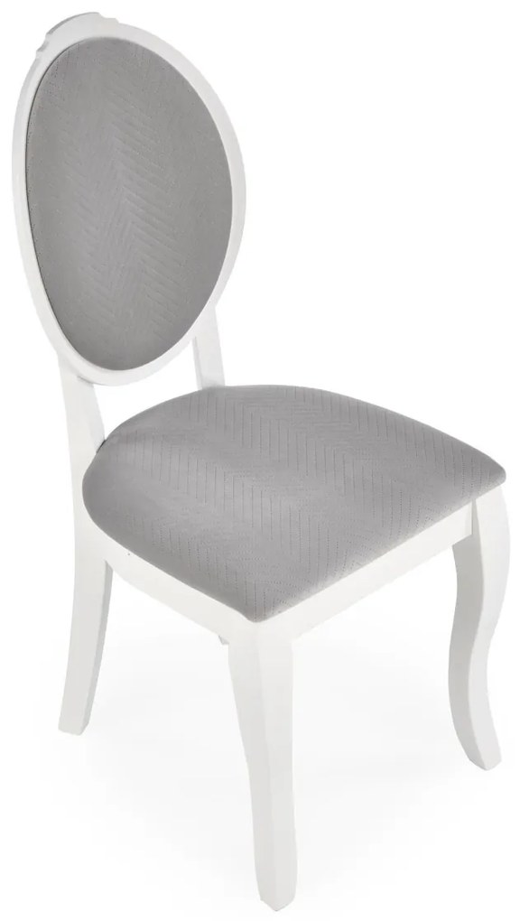 Scaun Velo tapitat gri/alb- H96
