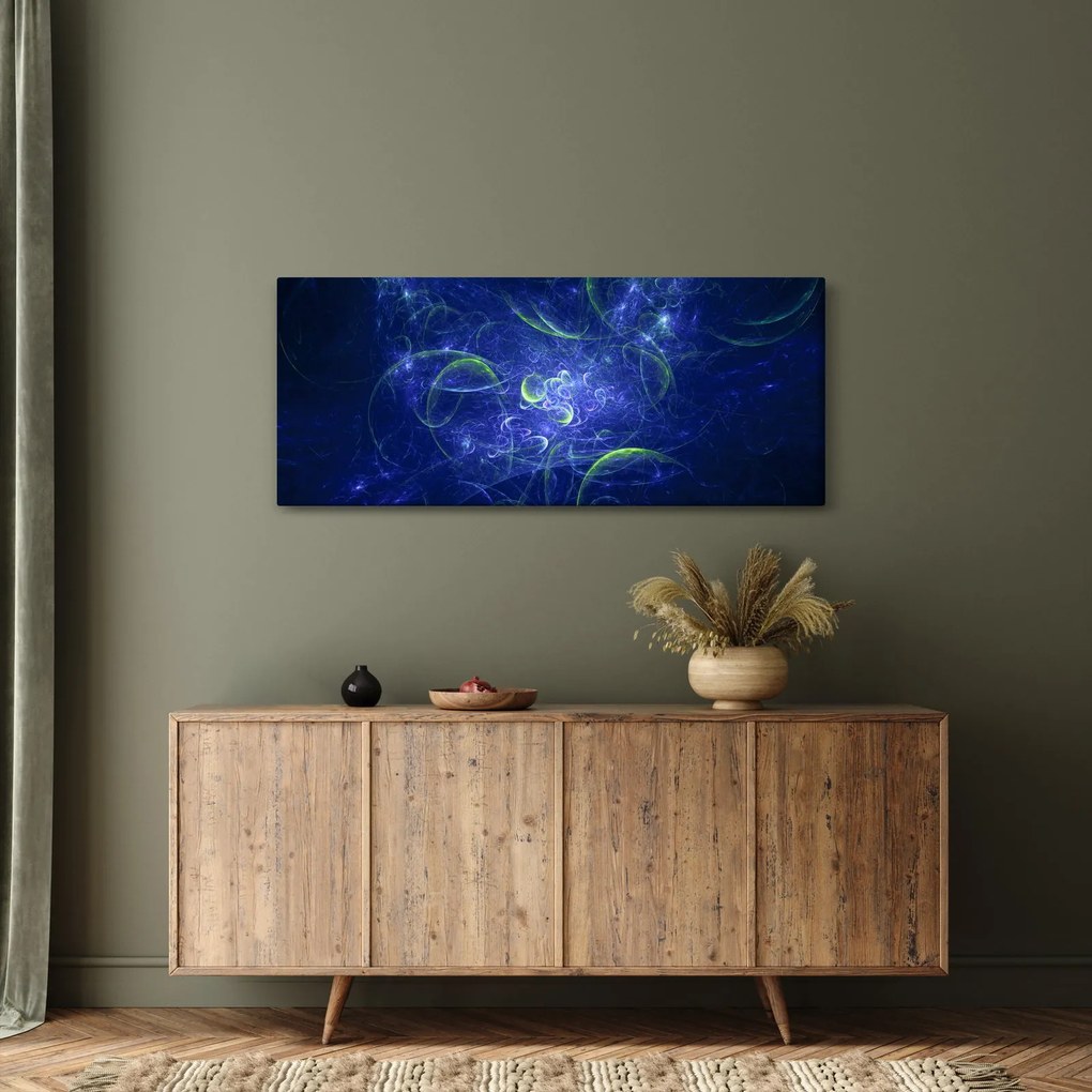 Tablou - abstracție albastră (120x50 cm)