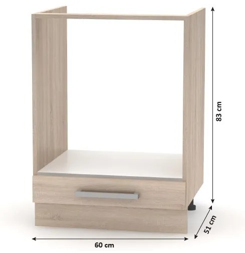 Dulap inferior de bucătărie pentru cuptor NOPL-059-OS Noliana (Stejar sonoma). 1015429