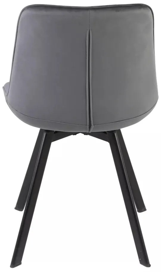 Scaun rotativ Monti velvet gri/negru Blu14