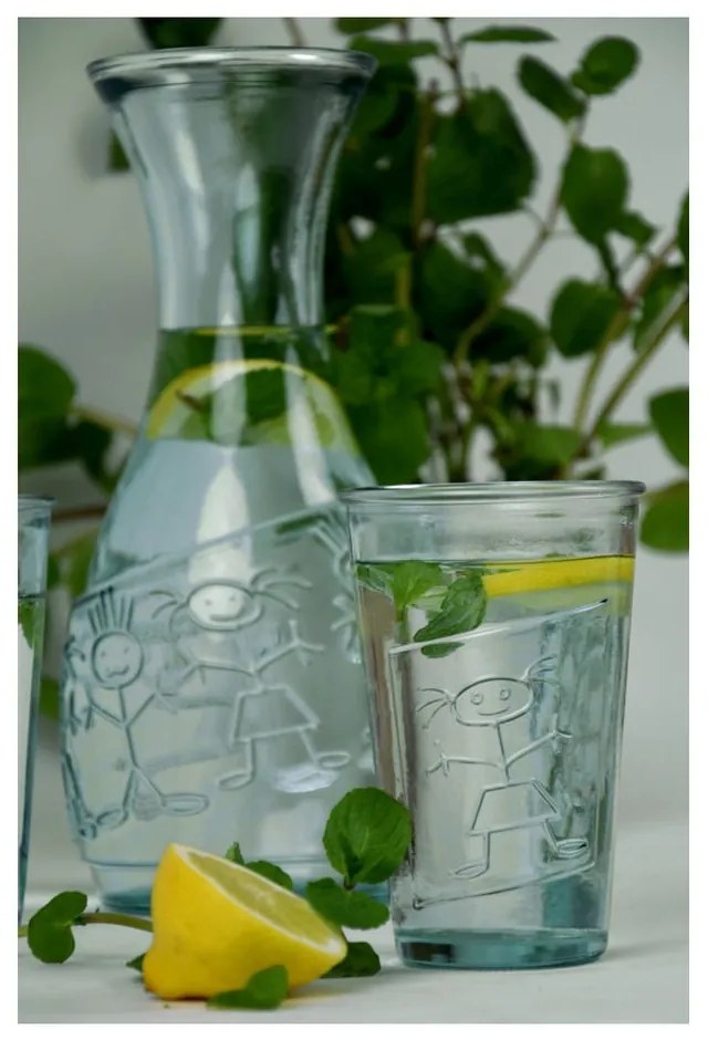 Pahar din sticlă reciclată Ego Dekor Afrodita, 300 ml, albastru