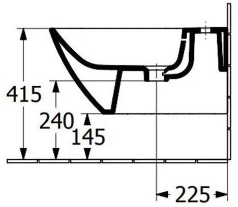 Bideu suspendat, Villeroy & Boch, Subway 3.0, alb