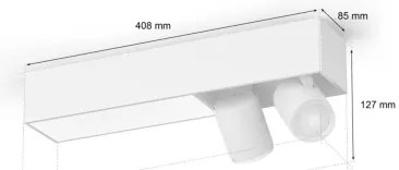 Spot LED RGBW dimabil Philips Hue CENTRIS 2xGU10/4,2W+ LED/11W