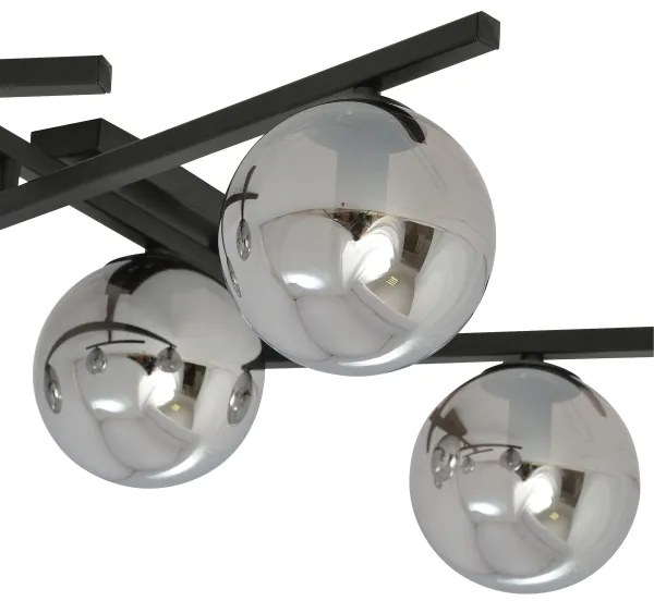 Plafonieră SMART 4xE14/10W/230V negru/gri