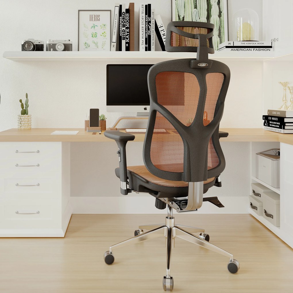 Scaun ergonomic Diablo V-Basic: negru-portocaliu