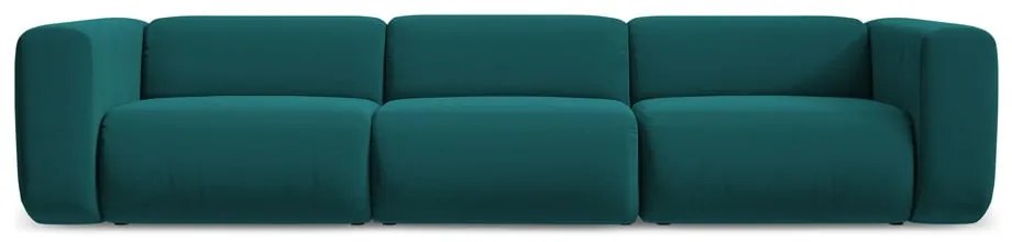 Canapea turcoaz cu tapițerie din catifea 319 cm Ekahi – Makamii