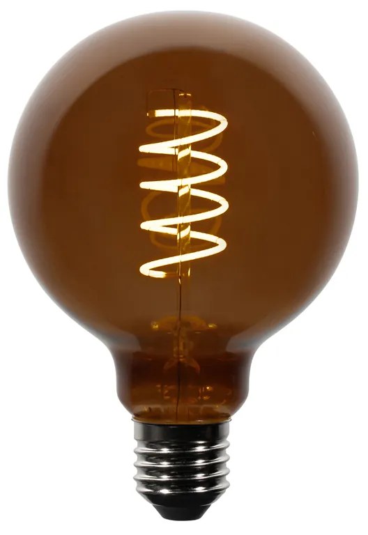 Set de 5 becuri LED E27 reglabile G95 maro 4W 120 lm 1800K