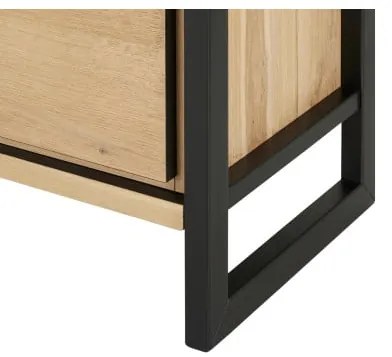 Pantofar Cu 4 Usi Si 2 Sertare Reno, Furnir Din Lemn Masiv, Smoked Oak,108 Cm