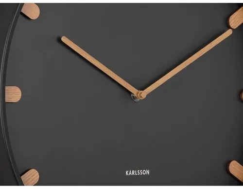 Karlsson 5942BK design ceas de perete 40 cm ,negru