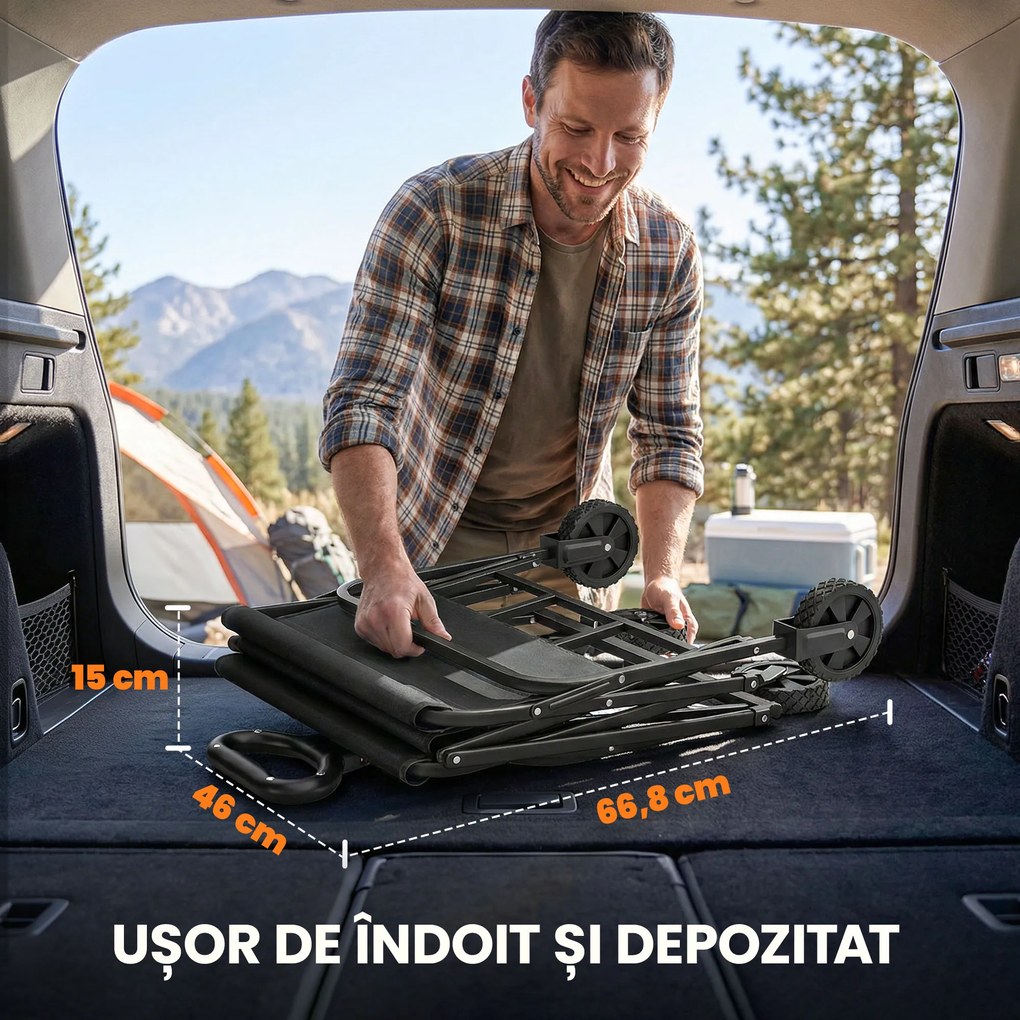 Outsunny bicicletă căruț pentru transport | Aosom Romania