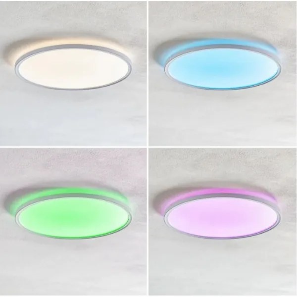 Plafonieră LED RGBW dimabilă SLIM LED/22W/230V Briloner 7094-416 + telecomandă