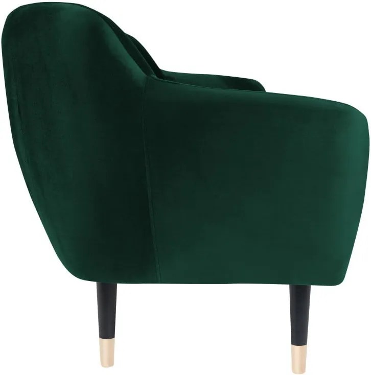 Canapea cu 2 locuri Mazzini Sofas BENITO cu picioare negre, verde