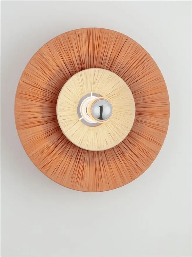 Aplica de perete cu design texturat Nora caramiziu/ natur