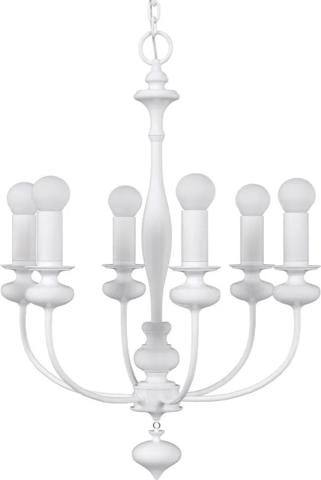 Candelabru alb cu 6 brate Castella