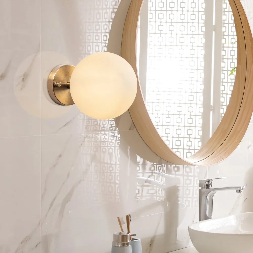 Aplică de perete albă/bronz ø 15 cm Atmaca – Opviq lights