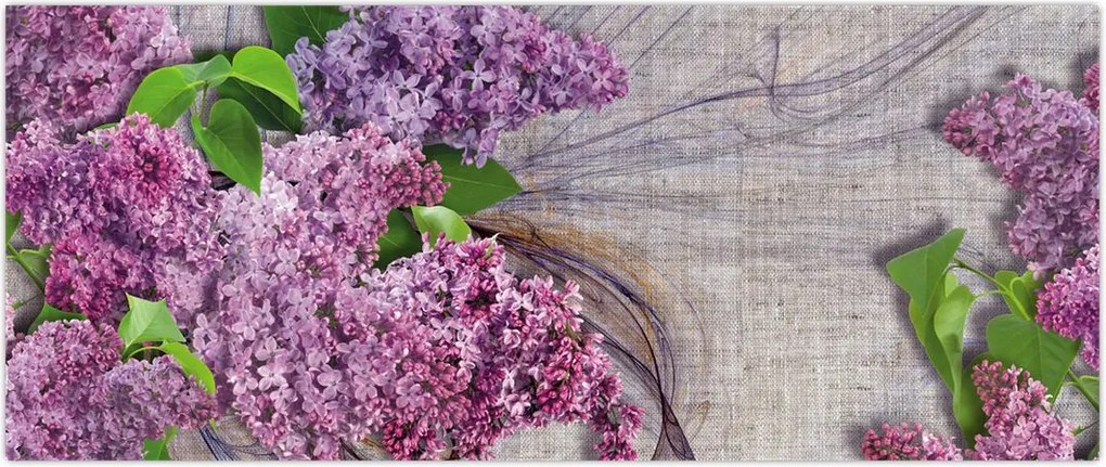 Tablou - Flori de liliac (120x50 cm)