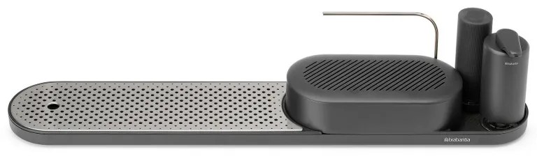 Organizator chiuveta Brabantia SinkStyle Set 1008496, 4 piese, Finisaj mineral, Rezistent la coroziune, Gri