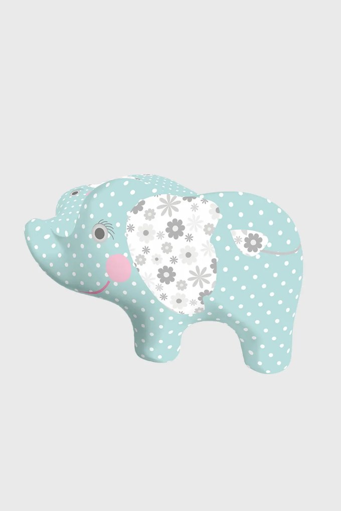 Perna copii Elefant verde 40x40 cm