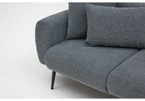 Colțar în L PISA, gri, pe partea dreaptă