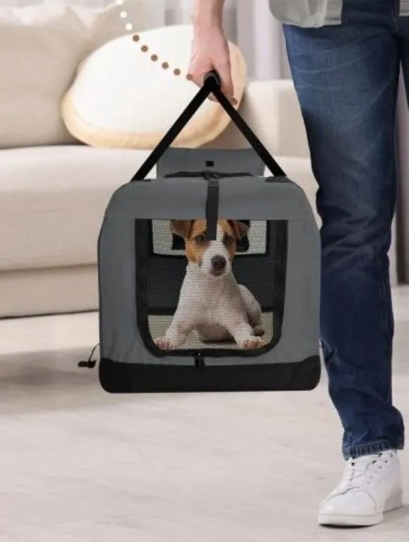 Leopet Cutie de transport pentru câini L, 70 x 52 x 52 cm, a