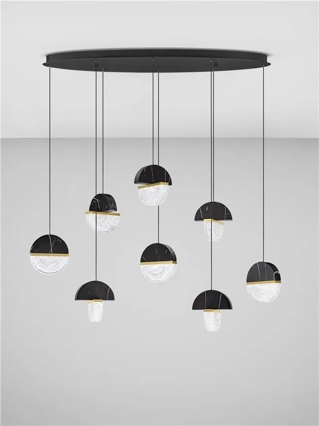 Lustra decorativa cu 8 pendule LED 3000K DORIN