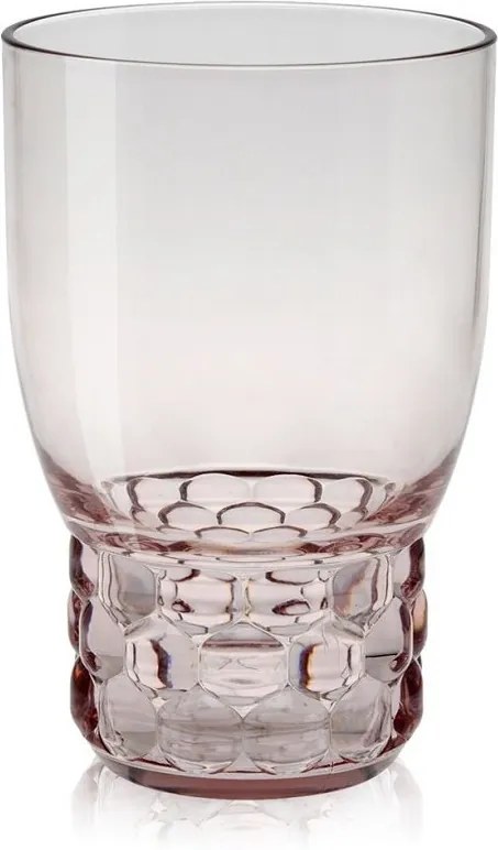 Pahar apa Kartell Jellies Family design Patricia Urquiola, d 8.5cm, h13cm, roz transparent