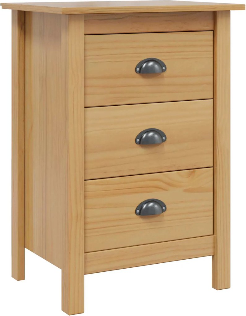 vidaXL Dulap de noapte cu sertar Hill Maro miere 46 x 35 x 65 cm