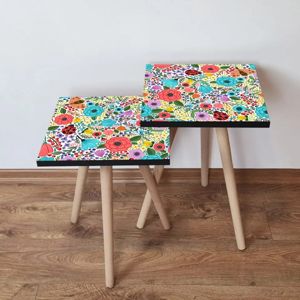 Set 2 Masute Auxiliare 2SHP4, MDF, Multicolor
