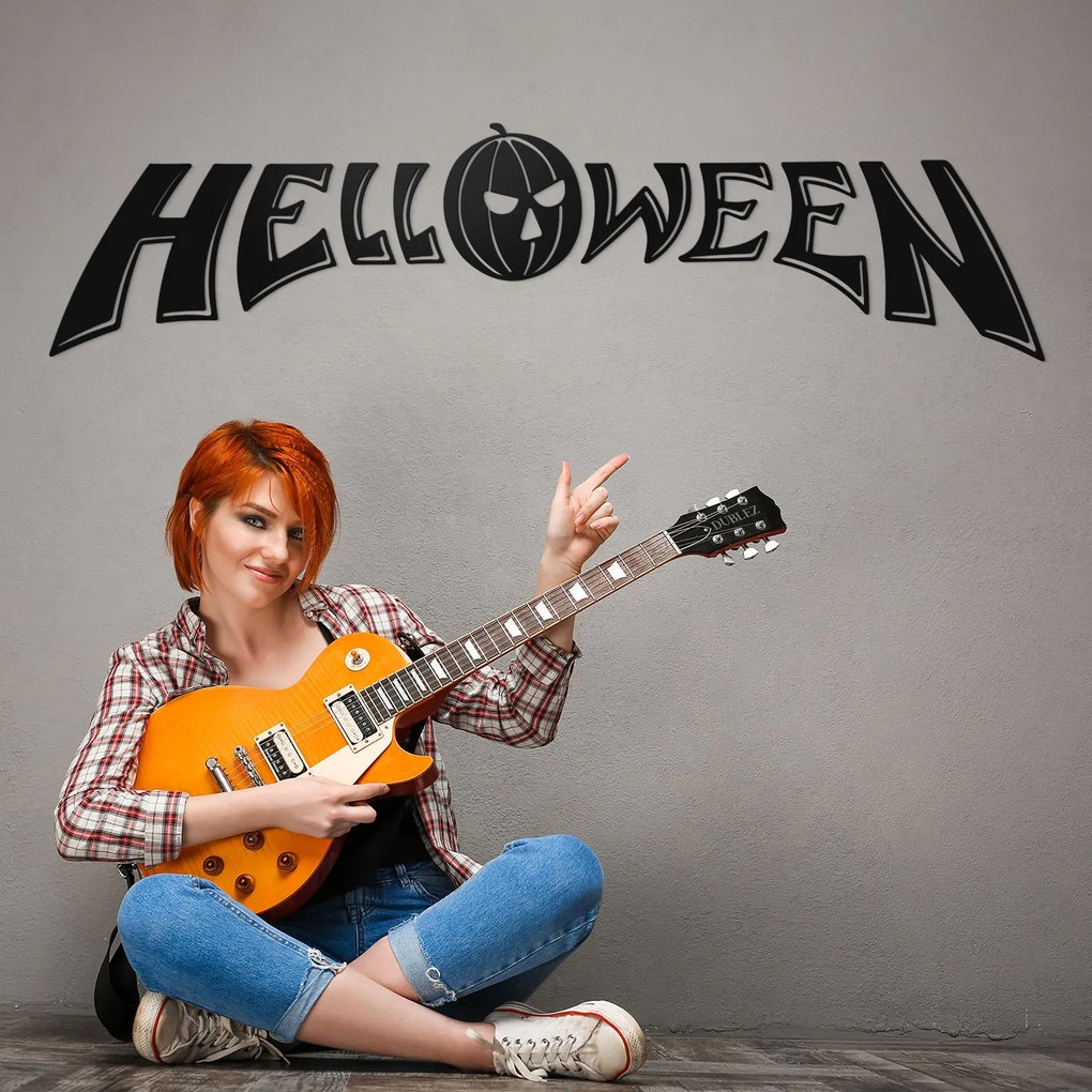 DUBLEZ | Logo din lemn pentru perete - Helloween