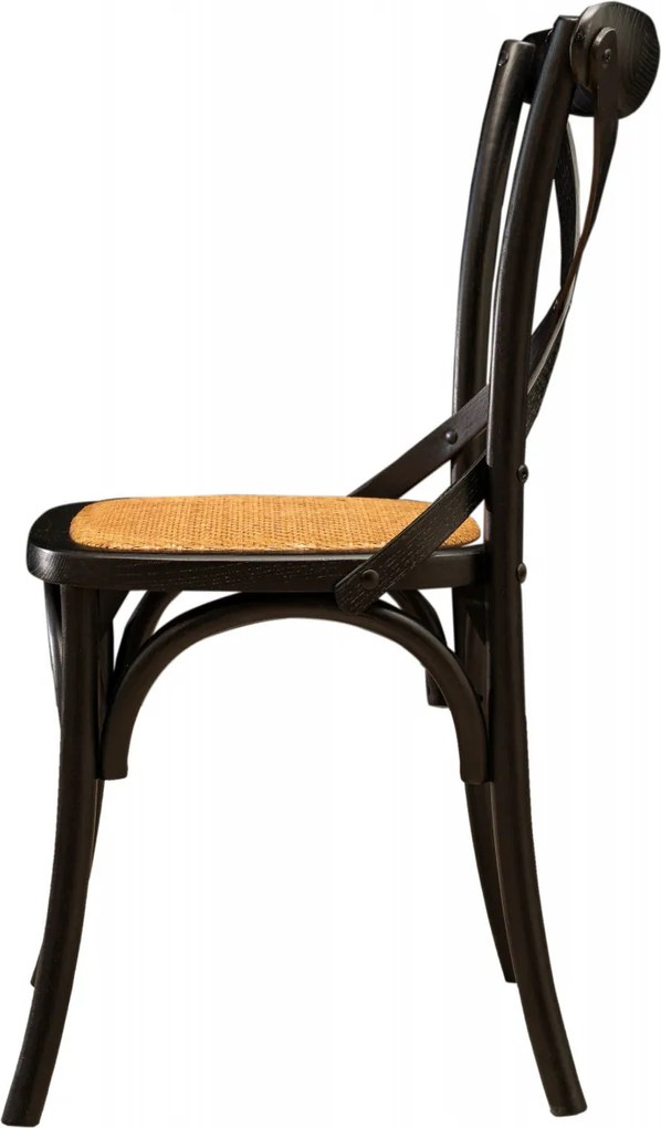 Scaun Thonet din lemn masiv si sezut din ratan